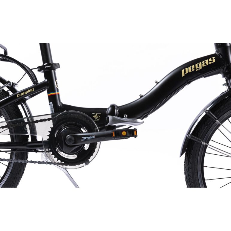 Bicicleta pliabila pegas camping 3s negru mat ( al ),  Biciclete | electropc.ro