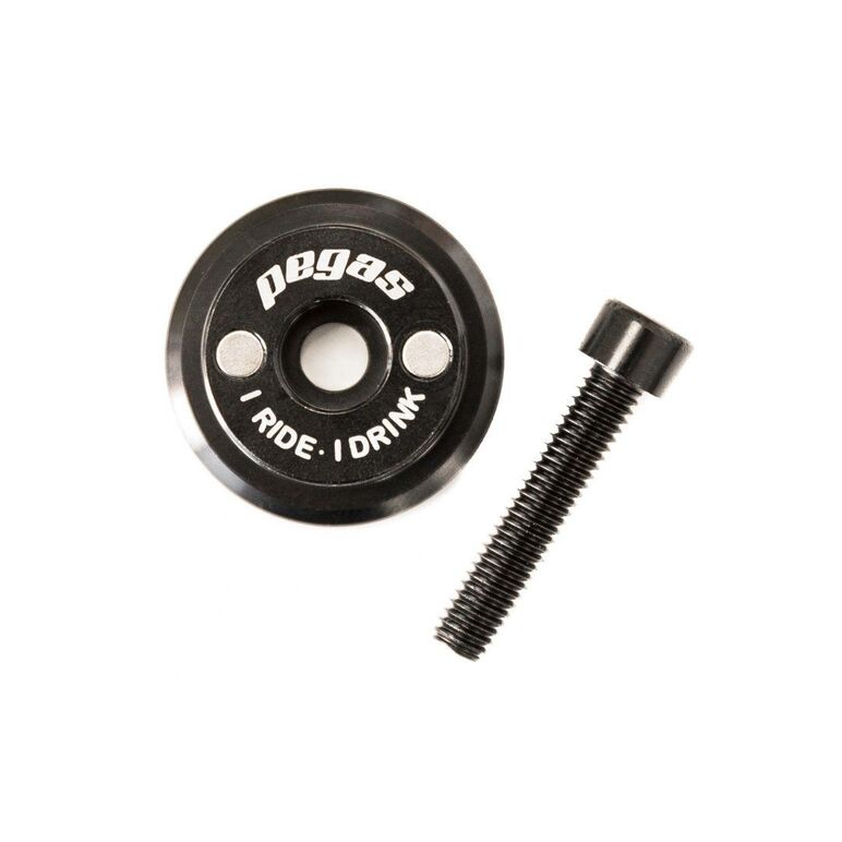Capac tija ghidon beer cap xhs-16, aluminiu cnc, 2 magneti, pentru tija ghidon 1-1/8, diametru 31.8mm, surub m6x30mm inclus, negru,  Accesorii ciclism | electropc.ro