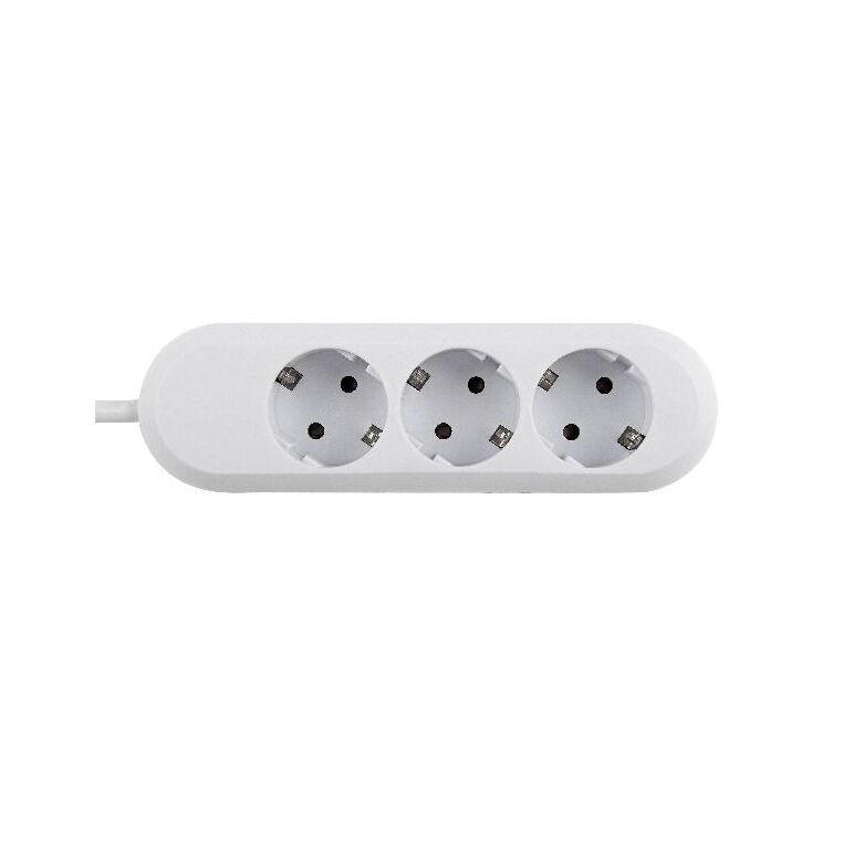 Prelungitor bachmann smart 3xcee7/3, fara intrerupator, lungime cablu 3m, h05vv-f 3g1.5, alb, nedemontabil,  Prelungitoare | electropc.ro