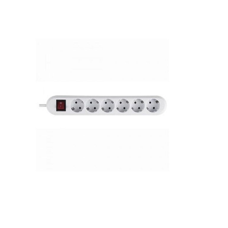 Prelungitor bachmann smart 6xcee7/3 pc, cu intrerupator, lungime cablu 1.5m, h05vv-f 3g1.5, alb, demontabil,  Prelungitoare | electropc.ro