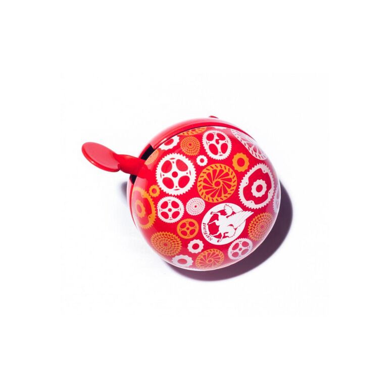 Sonerie ding-dong pegas 60mm, model 8, otel, rosu cu alb+galben,  Accesorii ciclism | electropc.ro
