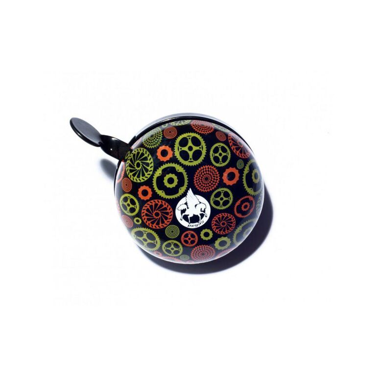 Sonerie ding-dong pegas 80mm, model 1, otel, negru cu galben+portocaliu,  Accesorii ciclism | electropc.ro