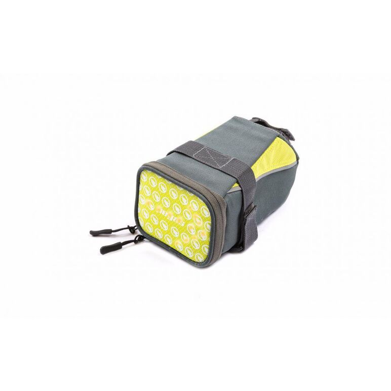 Borseta sa pegas cu semnalzare 30led, culoare led galben rosu, baterie litiu reincarcabila 650mah, 180x120x110mm, gri galben,  Accesorii ciclism | electropc.ro