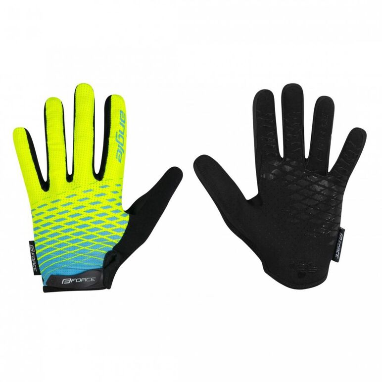 Manusi force mtb angle, fluo/albastru l,  Accesorii ciclism | electropc.ro