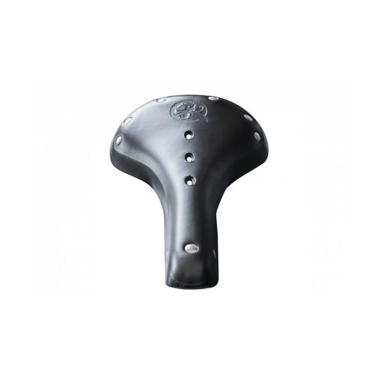 Sa piele pegas cu nituri gs-17b 280x170, sina culoare neagra, nit otel inoxidabil, husa protectie, negru,  Piese ciclism | electropc.ro