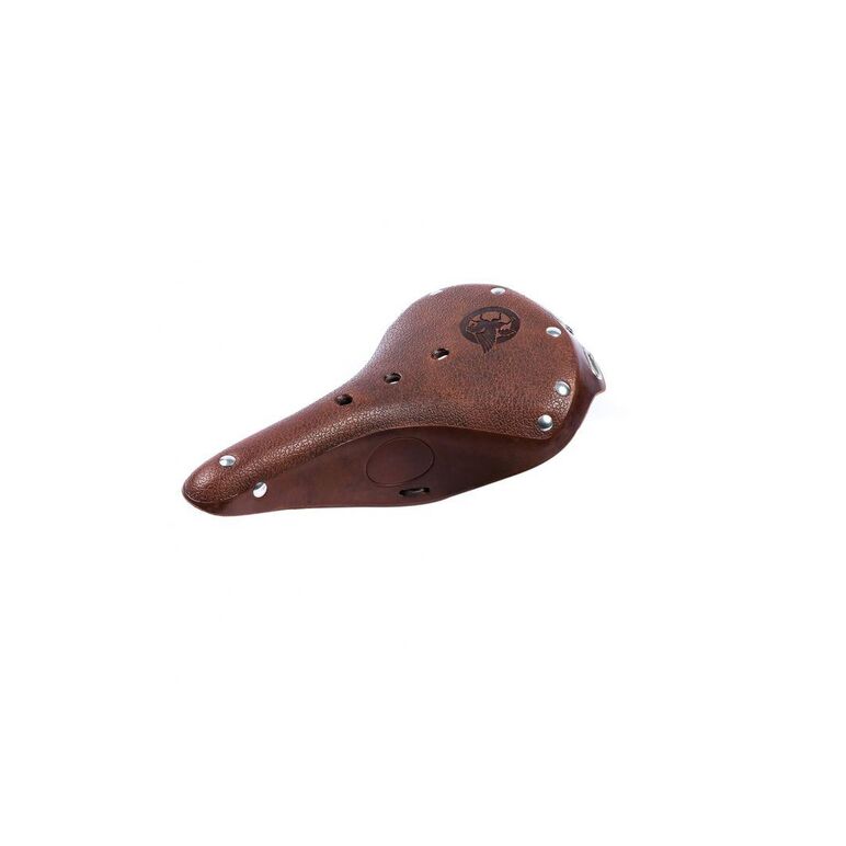 Sa piele pegas gs-15-1, 280x170mm, sina cr-mo, nituri, logo stantat, prindere gentuta, crema si cheie pt. intretinere, saculet, manual, maro,  Piese ciclism | electropc.ro