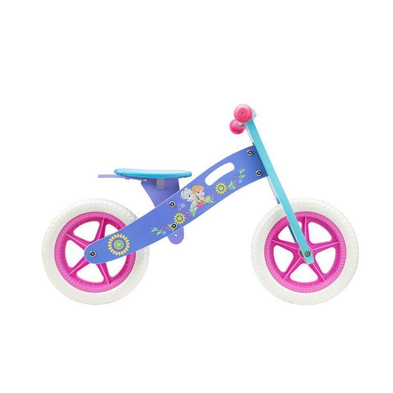 Wooden balance bike, seven, model frozen, 12 inch, mov blue,  Biciclete | electropc.ro