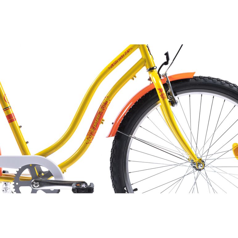 Bicicleta oras pegas strada 2 galben pastel,  Biciclete | electropc.ro