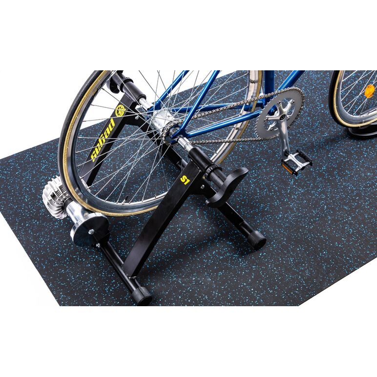 Covor trainer pegas, cauciuc negru-albastru, 200cm x 100 cm x 3 mm,  Accesorii ciclism | electropc.ro