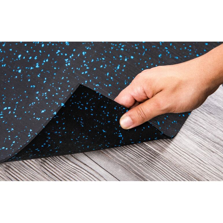 Covor trainer pegas, cauciuc negru-albastru, 200cm x 100 cm x 3 mm,  Accesorii ciclism | electropc.ro