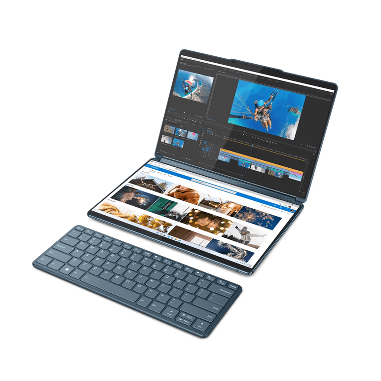 Laptop lenovo yoga book 9 13iru8, 2x 13.3" 2.8k (2880x1800) oled 400nits glossy / anti-fingerprint, 100% dci-p3, eyesafe®, dolby® vision™, displayhdr™ true black 500, touch, ogm, 10-point multi-touch, intel® core™ i7-1355u, 10c (2p + 8e) / 12t, p-core 1.7,  Laptopuri | electropc.ro