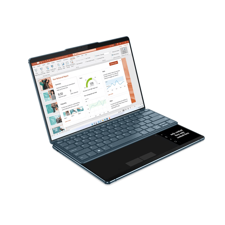 Laptop lenovo yoga book 9 13iru8, 2x 13.3" 2.8k (2880x1800) oled 400nits glossy / anti-fingerprint, 100% dci-p3, eyesafe®, dolby® vision™, displayhdr™ true black 500, touch, ogm, 10-point multi-touch, intel® core™ i7-1355u, 10c (2p + 8e) / 12t, p-core 1.7,  Laptopuri | electropc.ro