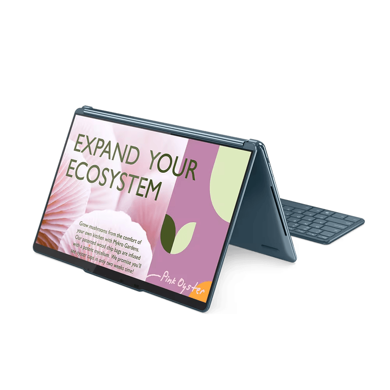 Laptop lenovo yoga book 9 13iru8, 2x 13.3" 2.8k (2880x1800) oled 400nits glossy / anti-fingerprint, 100% dci-p3, eyesafe®, dolby® vision™, displayhdr™ true black 500, touch, ogm, 10-point multi-touch, intel® core™ i7-1355u, 10c (2p + 8e) / 12t, p-core 1.7,  Laptopuri | electropc.ro