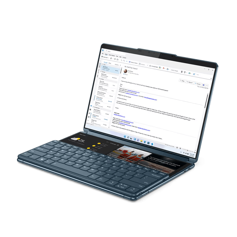 Laptop lenovo yoga book 9 13iru8, 2x 13.3" 2.8k (2880x1800) oled 400nits glossy / anti-fingerprint, 100% dci-p3, eyesafe®, dolby® vision™, displayhdr™ true black 500, touch, ogm, 10-point multi-touch, intel® core™ i7-1355u, 10c (2p + 8e) / 12t, p-core 1.7,  Laptopuri | electropc.ro
