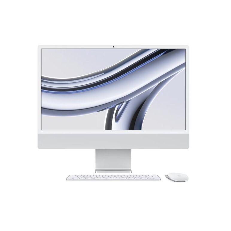 Apple imac 24" retina 4.5k/ apple m3 (cpu 8-core, gpu 8-core, neural engine 16-core)/16gb/1tb - silver - int kb (2023),  All in one PC | electropc.ro