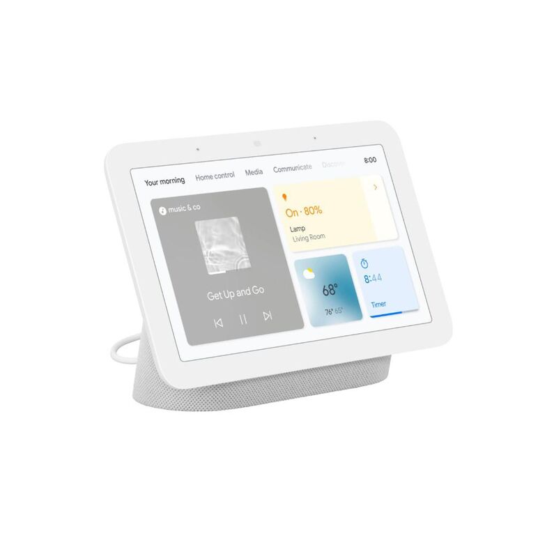 Boxa inteligenta google nest hub (2nd gen), 7" touchscreen, wi-fi, bluetooth, 3 microfoane, alb,  Mediaplayere | electropc.ro