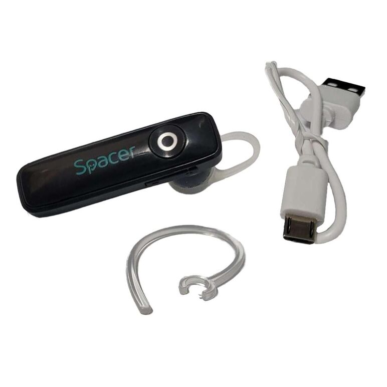 Casca spacer wireless, pt. smartphone, monocasca, microfon pe casca, negru,  Casti audio | electropc.ro