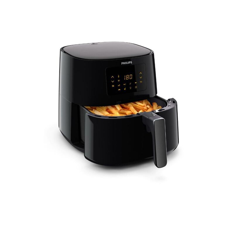 Friteuza fara ulei philips hd9280/90 airfryer essential collection, capacitate 6.2 l, rapid air, digital, wifi, 7 presetari, corp negru/maner negru,  Friteuze | electropc.ro