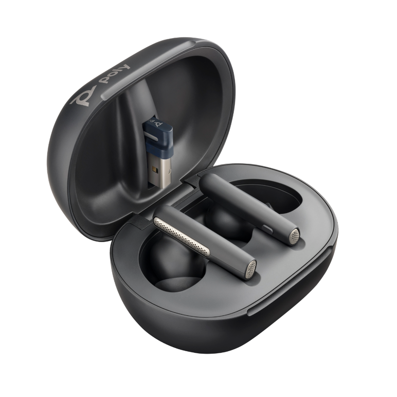 Poly voyager free 60+ uc m carbon black earbuds +bt700 usb-c adapter +touchscreen charge case,  Casti audio | electropc.ro