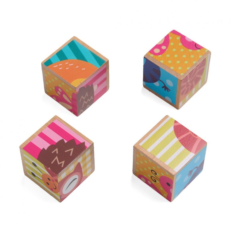 Puzzle din lemn cu animale, 4 piese,  Jocuri educative | electropc.ro