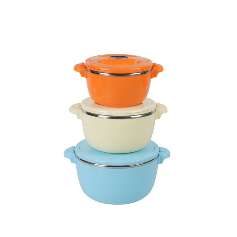Set 3 caserole termice 2+4+6l,belly blue, art of dining by heinner,  Boluri & Cutii alimente | electropc.ro