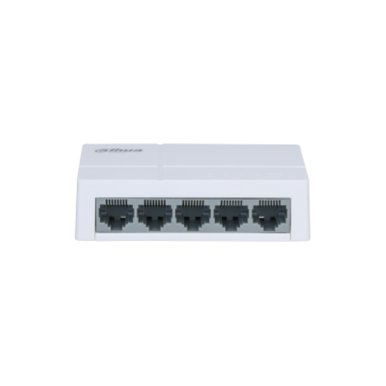 Switch dahua 5 porturi, unmanaged, pfs3005-5et-l, interfata: 10/100 mbps, capacitate switch: 1 gbit, packet forwarding rate 0.744mpps, greutate: 120g, dimensiuni: 86.4 mm × 52.0 mm × 23.0 mm.,  Switch-uri | electropc.ro