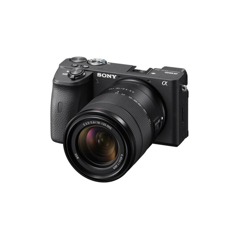 Kit sony alpha a6600 mirrorless 24.2mp, iso 100-32000 (extins: 100-102400), 1/4000s, 4k @29.97fps, sd, rafala 11-24.2 cps, wifi/blue tooth, senzor aps-c, montura sony e, obiectiv 18-135mm, f3.5-5.6,  Aparate foto Mirrorless | electropc.ro