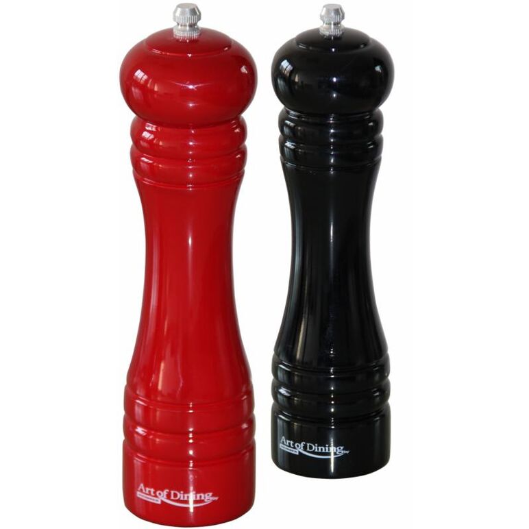 Set 2 rasnite s&p 20 cm rosu+negru, art of dining by heinner,  Rasnite & dozatoare condimente | electropc.ro