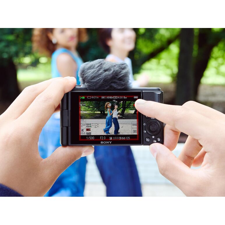 Sony compact dedicata pentru vlogging zv-1f 20.1mp, 7.6mm, f2 iso 125-12.800, 1/32.000s, 4k @30fps, sd/sdxd/sdhc/x1 micro-hdmi/x1 usb-c, rafala 3.5-16cps, wifi/bluetooth, senzor cmos exmor rs 1",  Aparate foto Mirrorless | electropc.ro