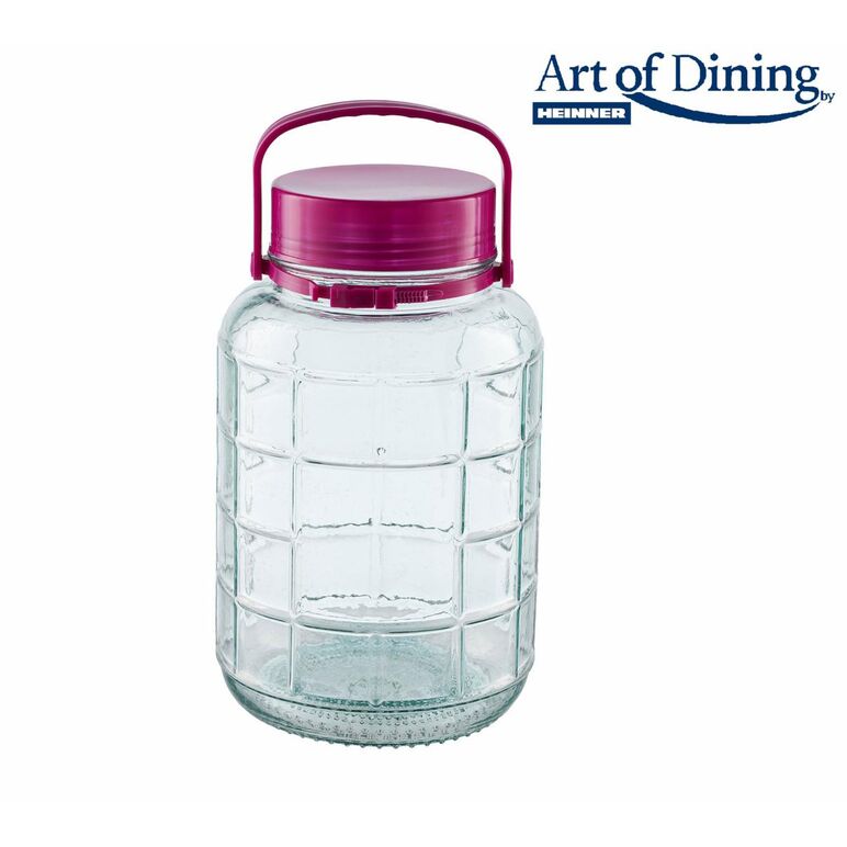 Borcan sticla cu capac plastic 8l, art of dinning by heinner,  Boluri & Cutii alimente | electropc.ro