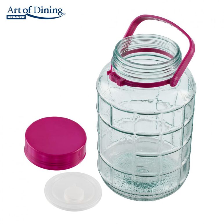 Borcan sticla cu capac plastic 8l, art of dinning by heinner,  Boluri & Cutii alimente | electropc.ro