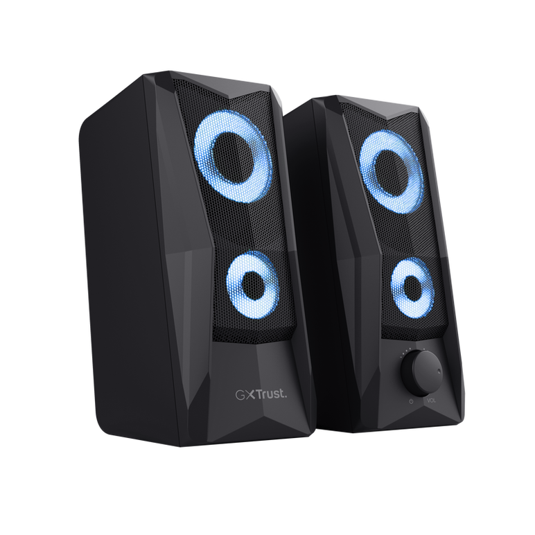 Boxe trust gxt 606 javv, iluminare rgb led, putere maxima 12w, frecventa de raspuns 160 hz - 20.000 hz, audio input 3.5mm, negru,  Sisteme audio | electropc.ro