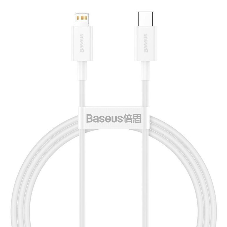 Cablu baseus superior catlys-a02 1m, alb,  Cabluri periferice | electropc.ro