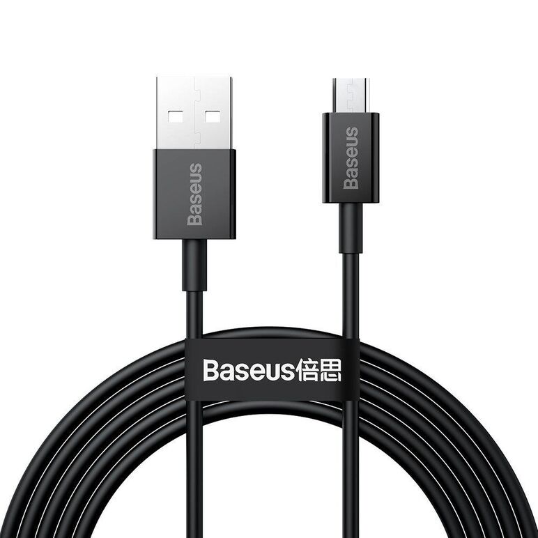 Cablu baseus superior fast charging 2m, negru,  Cabluri periferice | electropc.ro