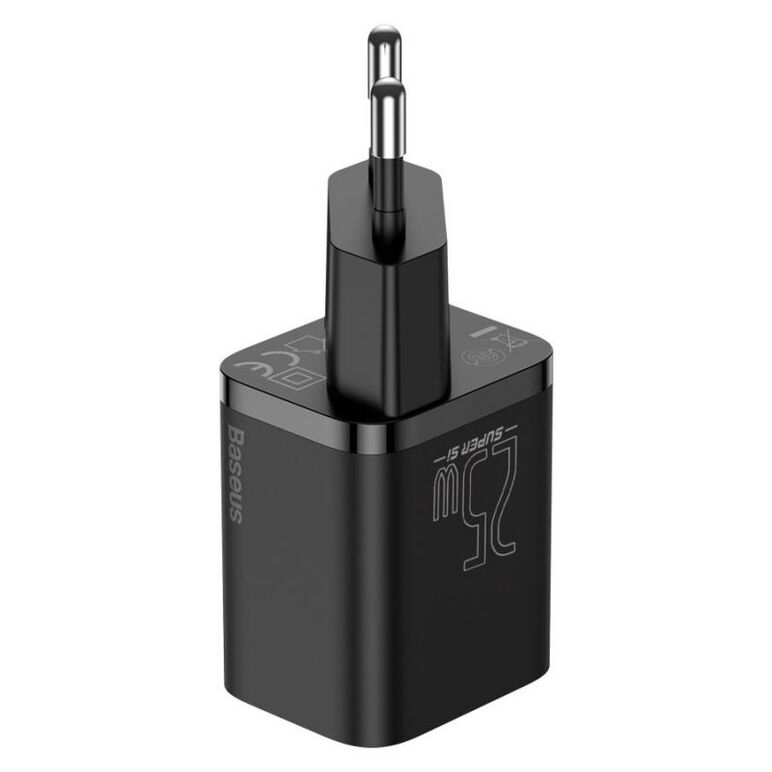 Incarcator baseus super si, quick charge 25w, 1 x usb type-c 5v/3a, negru,  Incarcatoare telefoane | electropc.ro