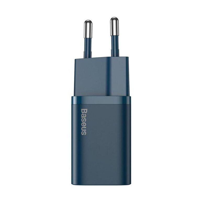 Incarcator retea baseus super si, quick charge 20w, 1 x usb type-c 5v/3a, albastru,  Incarcatoare telefoane | electropc.ro