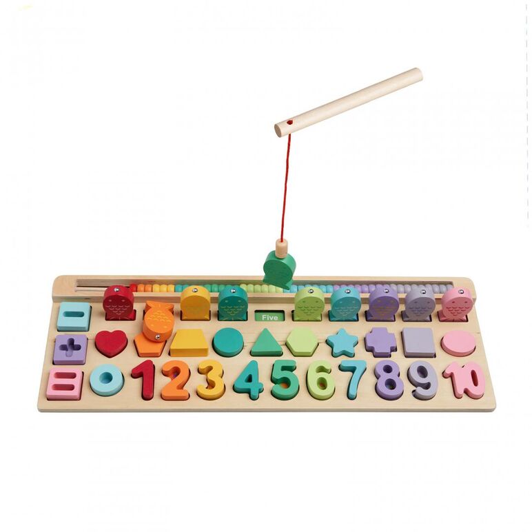 Joc puzzle din lemn, 4 in 1, 35 de piese,  Jocuri educative | electropc.ro