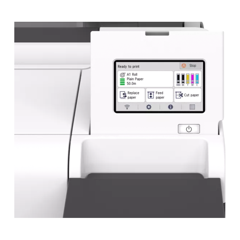 Plotter canon imageprograf tm-255 + hdd 500gb, 24"(610mm), format a1, 5 culori, rezolutie max 2400x1200dpi, memorie 2gb, limbaje de imprimare: hp-gl/2, hp rtl, pdf (ver. 1.7), jpeg (ver. jfif 1.02), cals g4 (submission via ftp only), display lcd 4.3", int,  Imprimante de format mare | electropc.ro