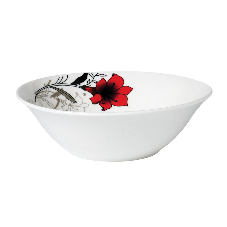 Set 12 boluri 20 cm, red flowers leaf,vanora home,  Farfurii & Boluri de Servire | electropc.ro