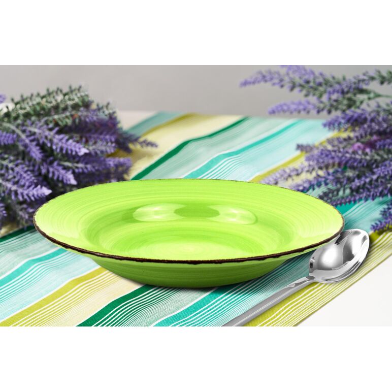 Set 6 farfurii pentru paste, ceramica 22 cm, gala green, art of dining by heinner,  Farfurii & Boluri de Servire | electropc.ro