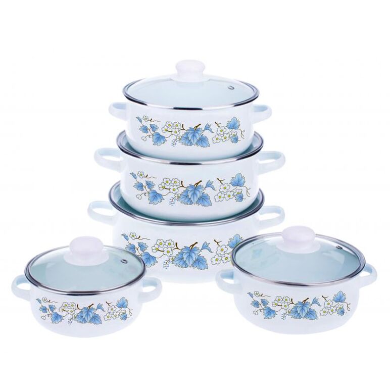 Set gatit 10 piese emailat , ajara, vanora home,  Seturi de gatit | electropc.ro