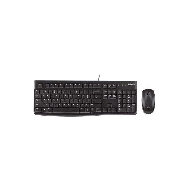 Kit logitech mk120, tastatura cu fir standard, usb 2.0 layout us intl mouse optic numar butoane/rotite scroll 3/1, negru,  Kit mouse tastatura | electropc.ro