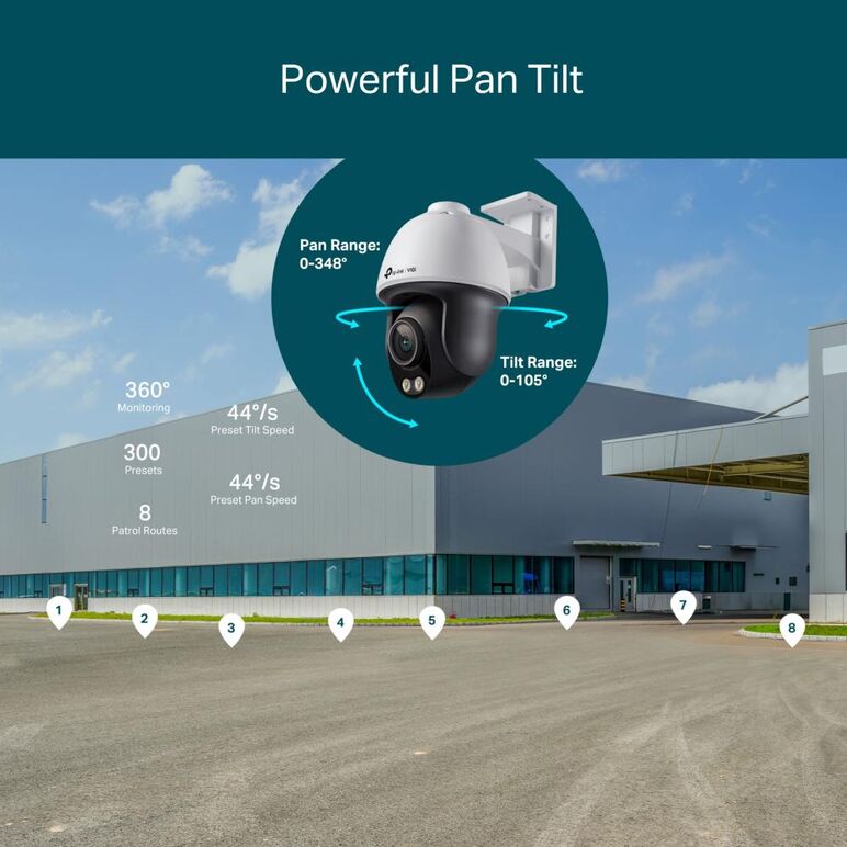 "tp-link camera ir de supraveghere pan/tilt  pentru exterior vigivigi c540s(4mm), senzor imagine: cmos 1/1.79"", lentila 4mm, f.1.0,weatherproof: ip66, infrarosu: 30m, detectare: 63m, observare: 26m, recunoastere: 13m, identificare: 6m, unghi vizualizare:,  Camere supraveghere IP | electropc.ro