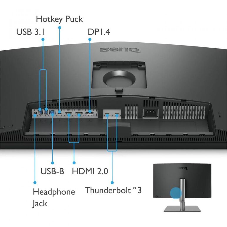 Monitor benq pd2725u 27 inch, panel type: ips, backlight: led backlight, resolution: 3840x2160, aspect ratio: 16:9,  refresh rate:60hz, response time gtg: 5ms(gtg), brightness: 250 cd/m², contrast (static): 1200:1, viewing angle: 178°/178°, color gamut (n,  Monitoare LED | electropc.ro
