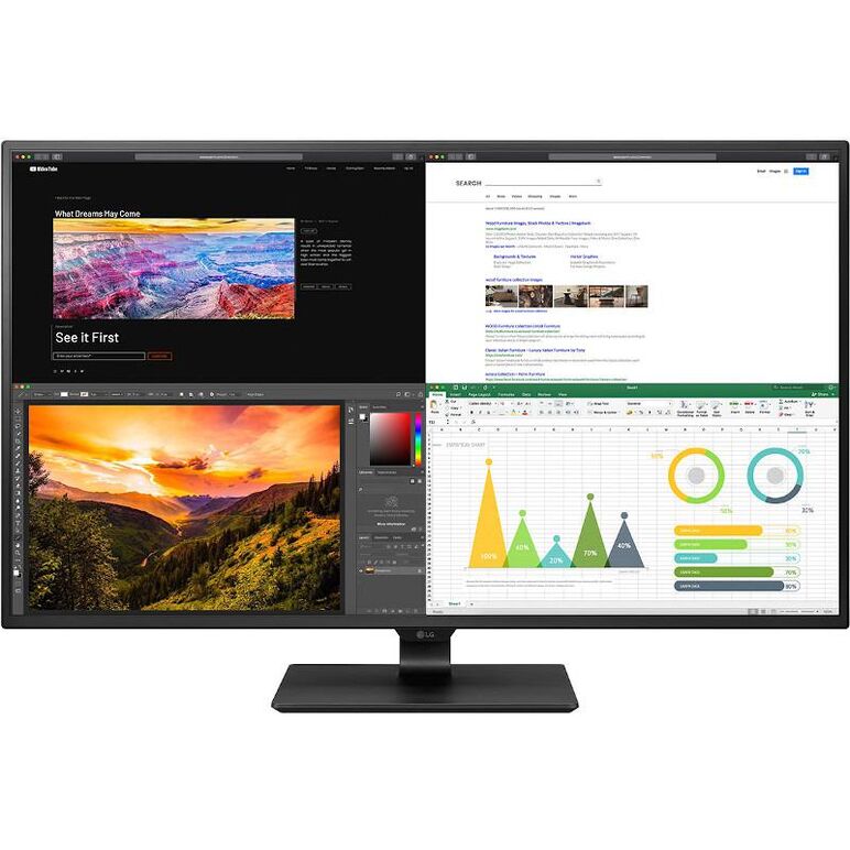 Monitor led lg 43un700-b, 42.5inch, ips uhd 4k, 8ms, 60hz, negru,  Monitoare LED | electropc.ro