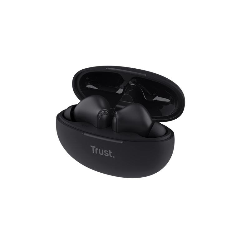 Casti trust yavi wireless, tws, bluetooth, interfata usb-c, frecventa de raspuns 20 hz - 20.000 hz, negru,  Casti audio | electropc.ro