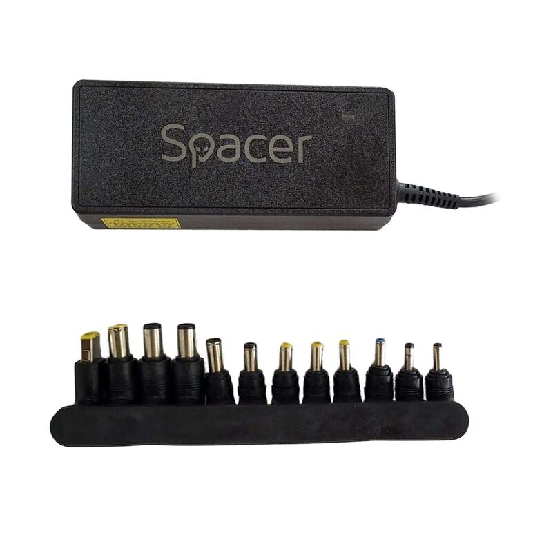 Incarcator laptop universal spacer, 90w comutare automata tensiune – compatibil cu majoritatea nb, 12 tipuri de mufe, dc15/16/19/19.5/20v,  Incarcatoare laptop | electropc.ro