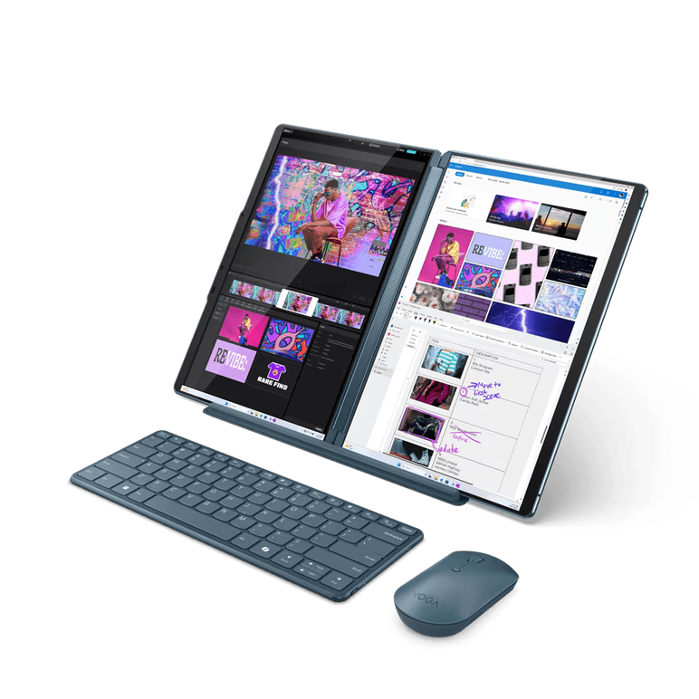 Laptop lenovo yoga book 9 13imu9, 2x 13.3" 2.8k (2880x1800) oled 400nits glossy / anti-fingerprint, 100% dci-p3, 60hz, eyesafe®, dolby® vision™, displayhdr™ true black 500, glass, touch, ogm, 10-point multi-touch, intel® core™ ultra 7 155u, 12c (2p + 8e +,  Laptopuri | electropc.ro