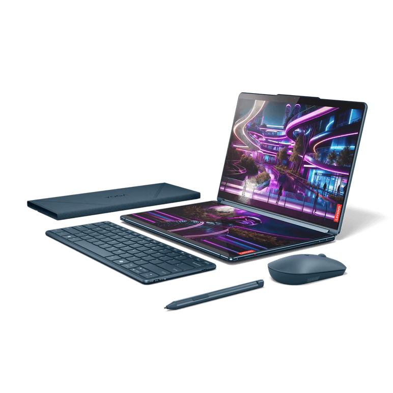 Laptop lenovo yoga book 9 13imu9, 2x 13.3" 2.8k (2880x1800) oled 400nits glossy / anti-fingerprint, 100% dci-p3, 60hz, eyesafe®, dolby® vision™, displayhdr™ true black 500, glass, touch, ogm, 10-point multi-touch, intel® core™ ultra 7 155u, 12c (2p + 8e +,  Laptopuri | electropc.ro
