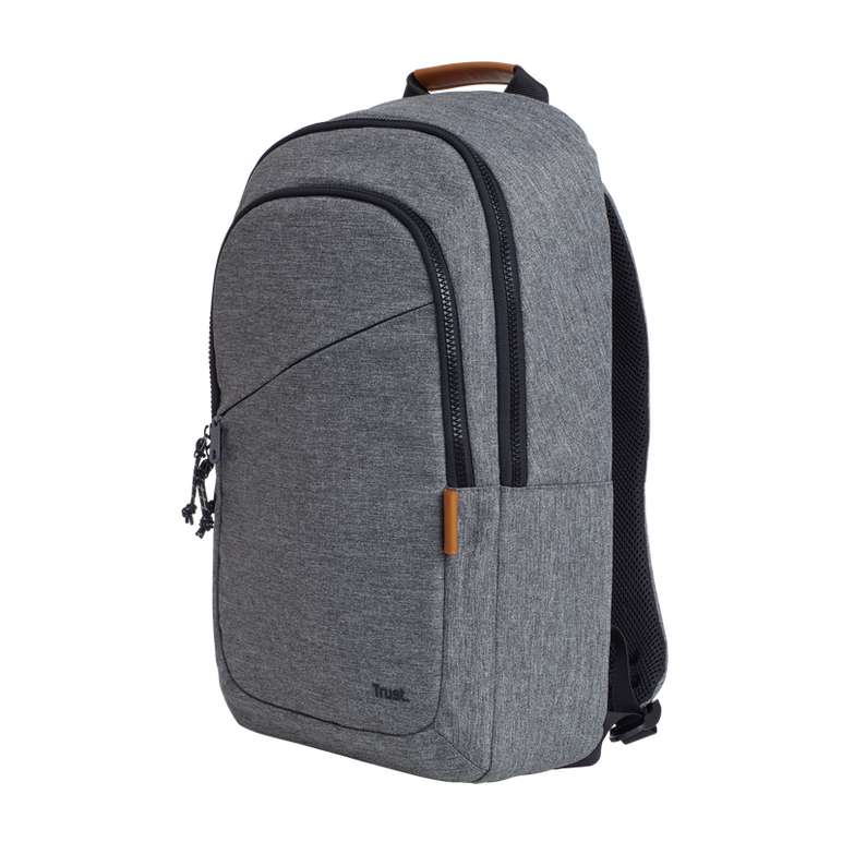 Rucsac laptop trust avana pentru laptop-uri cu diagonala de 16", material pom, rpet polyester, rpet twill polyester, volum 20 l, gri,  Genti laptop | electropc.ro